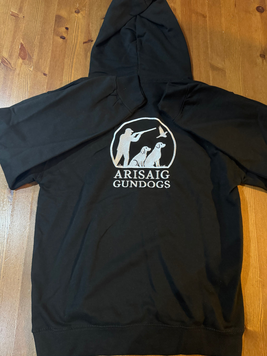 jet black and blue hoodie