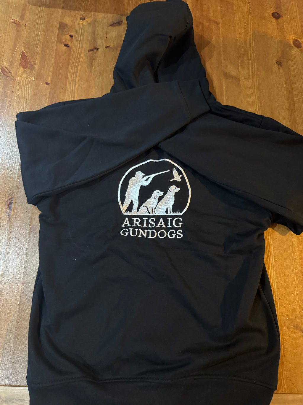 Black and heather grey hoodie