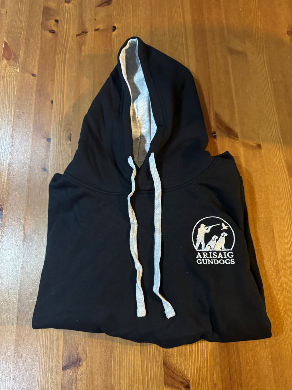 Black and heather grey hoodie