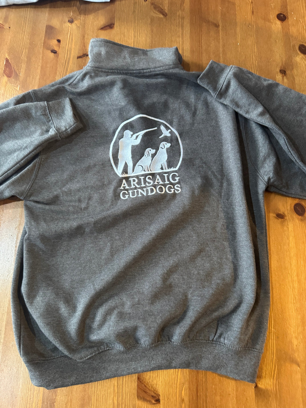 Charcoal grey quarter zip