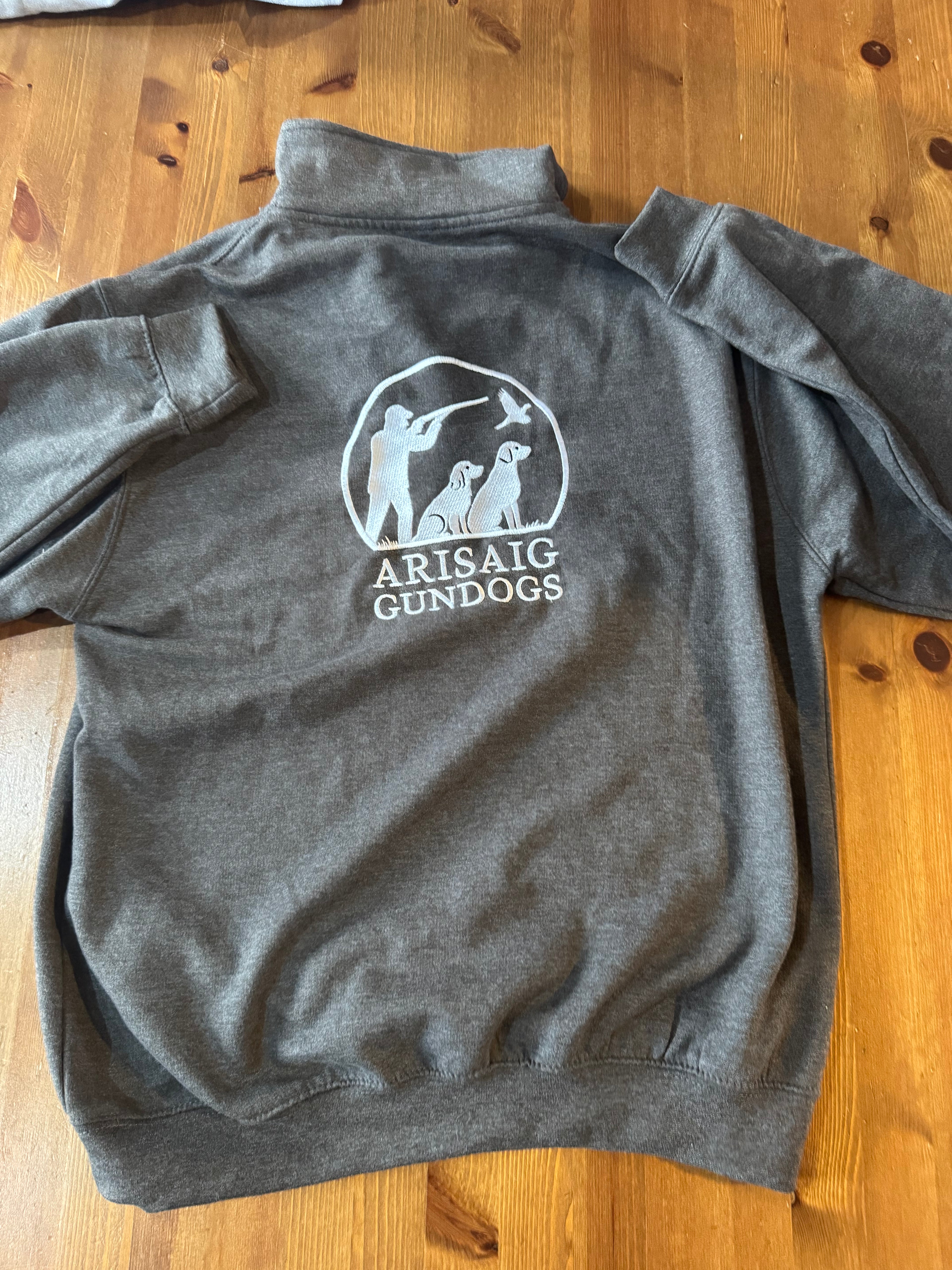 Charcoal grey quarter zip