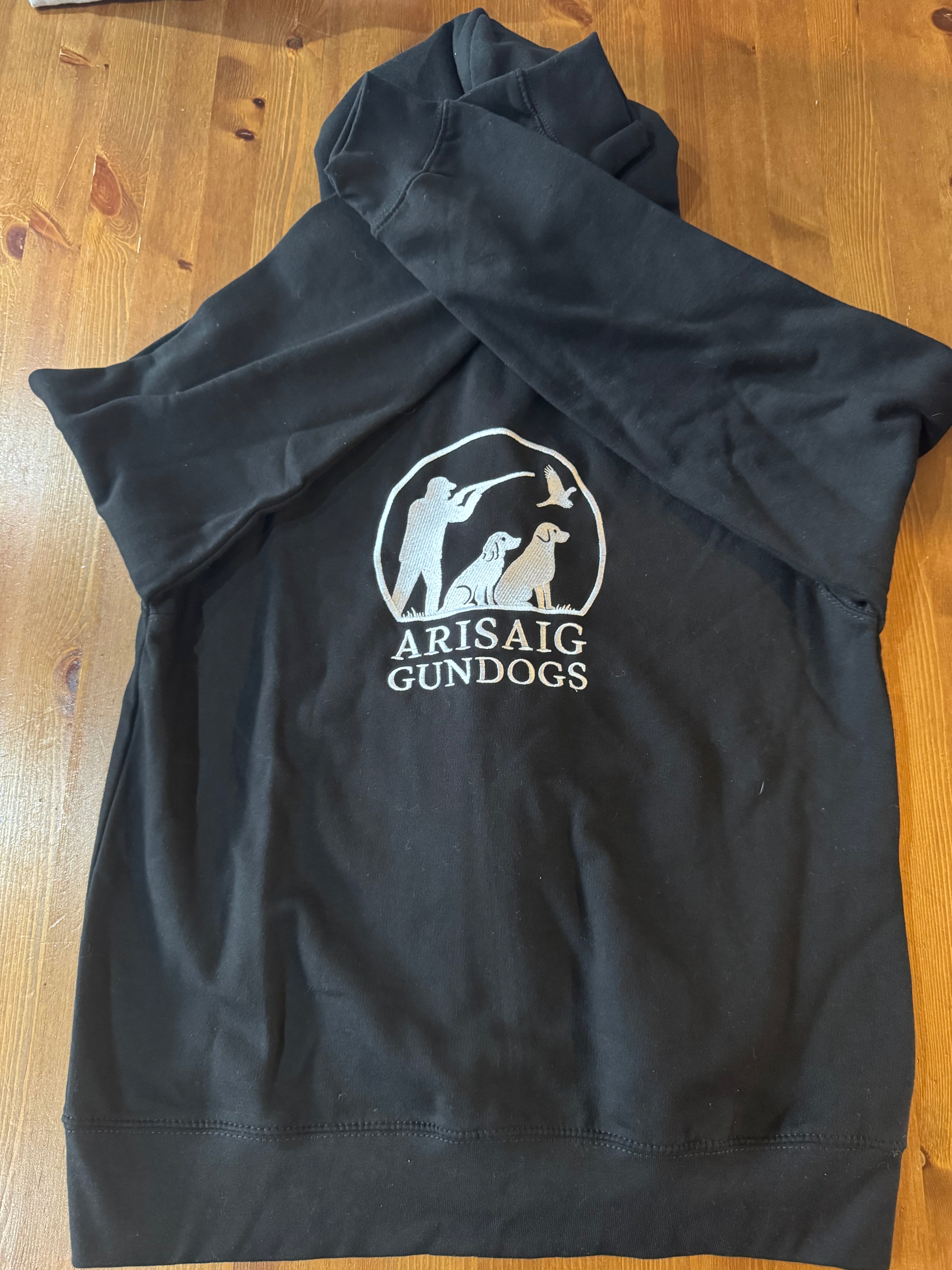 Deep Black full zip womens hoodie
