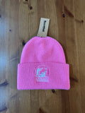 Hot pink wide cuffed hat