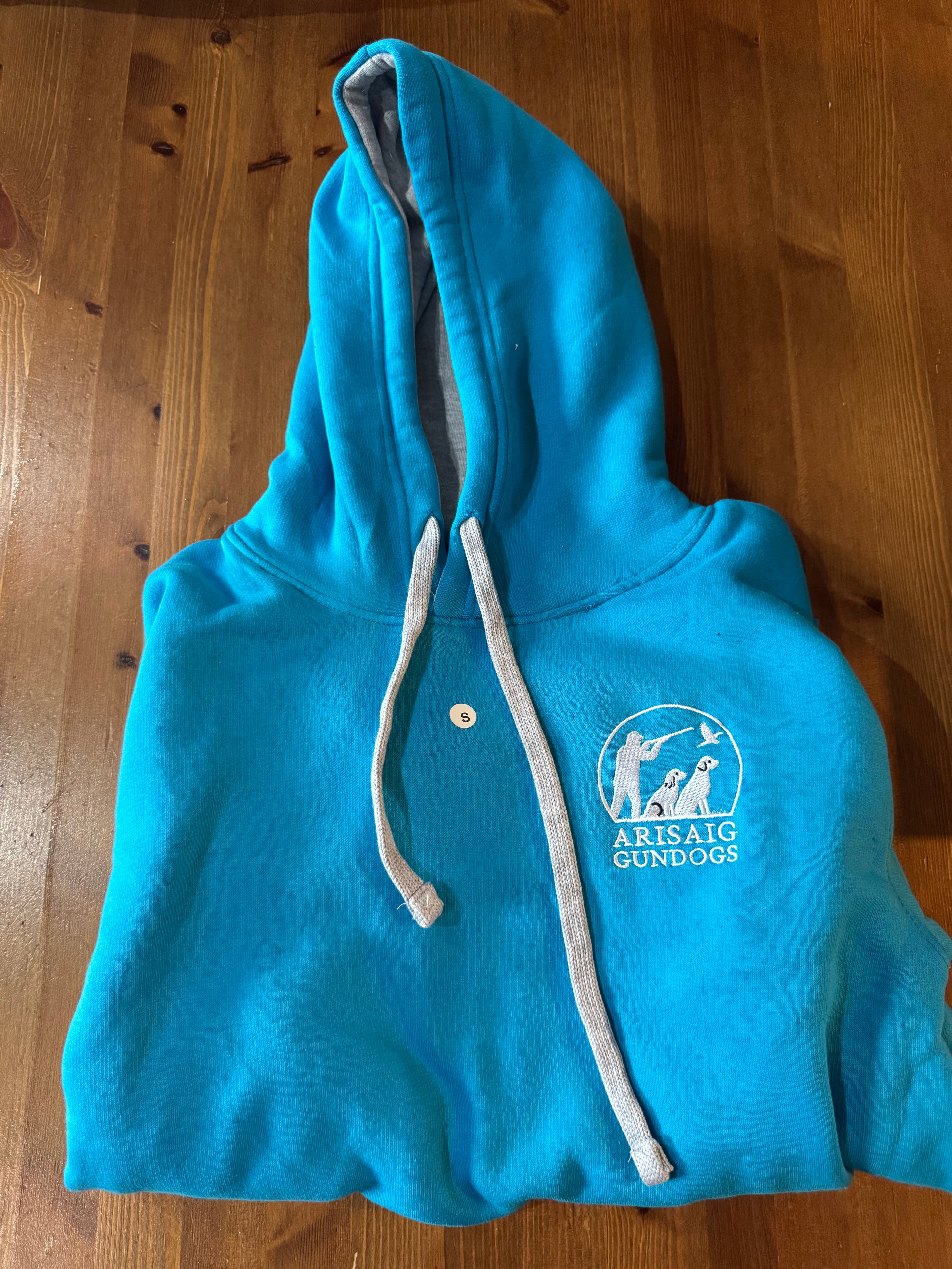 Sapphire/heather grey hoodie