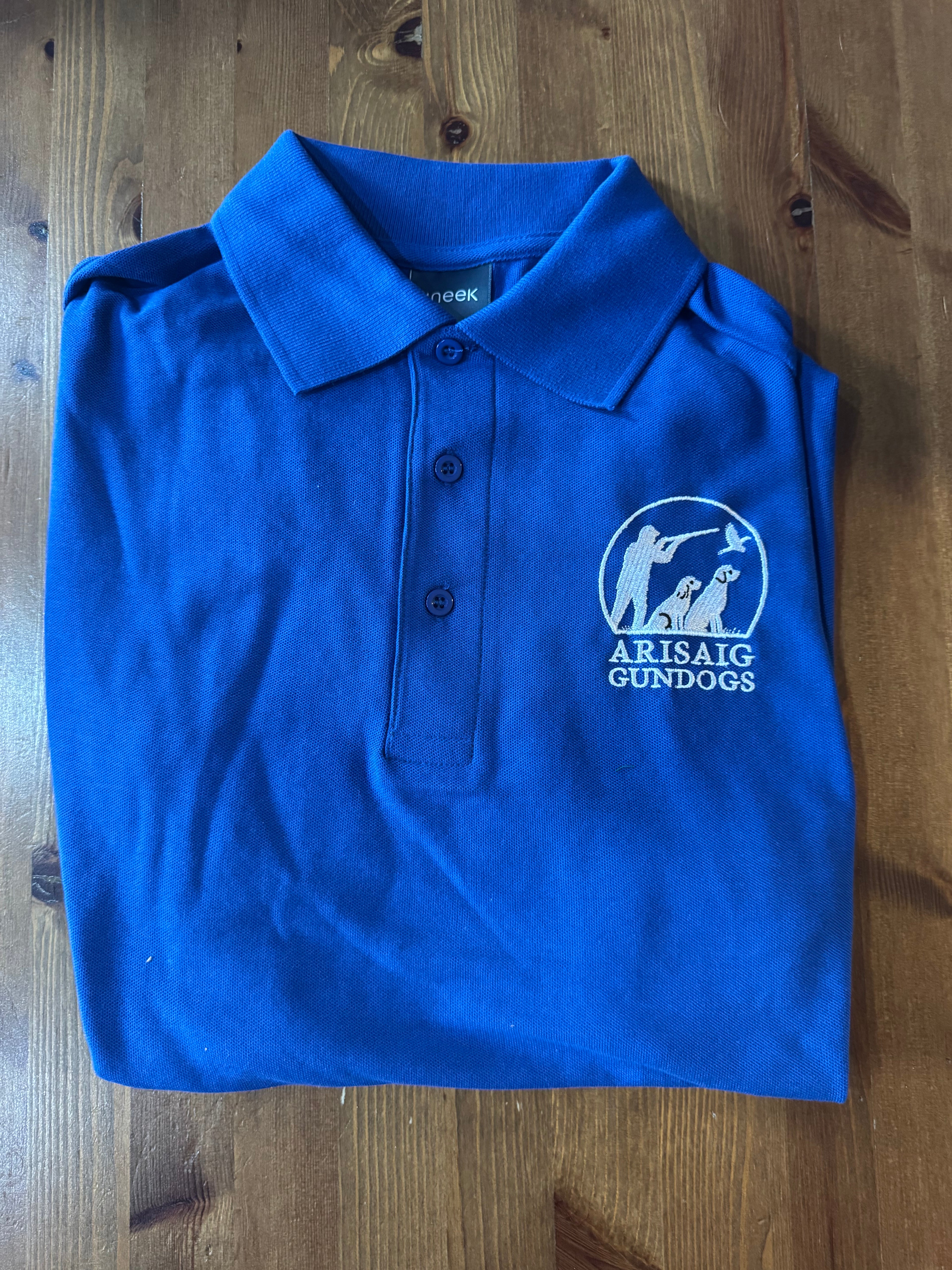 Royal blue polo shirt