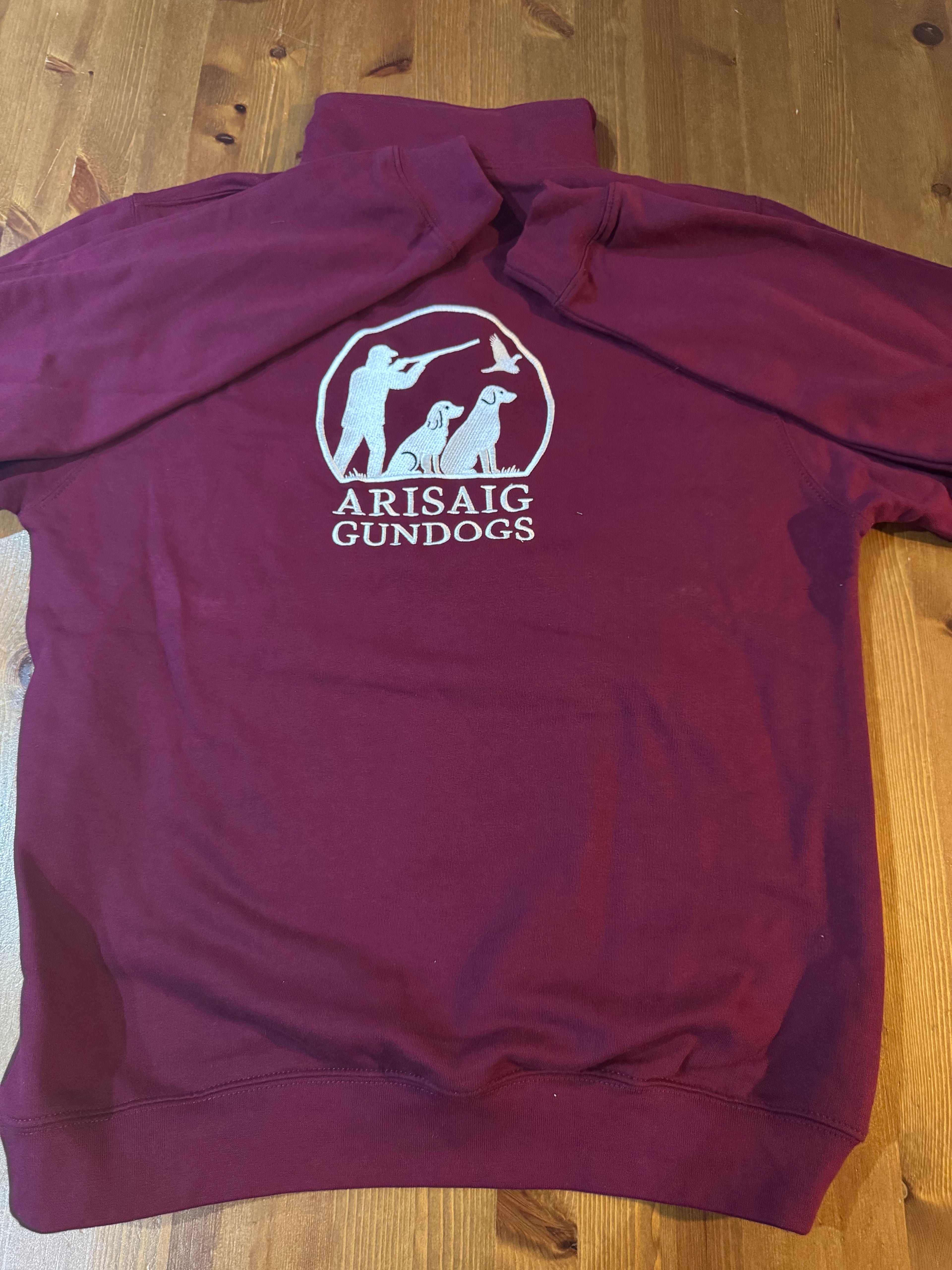 Burgundy quarter zip