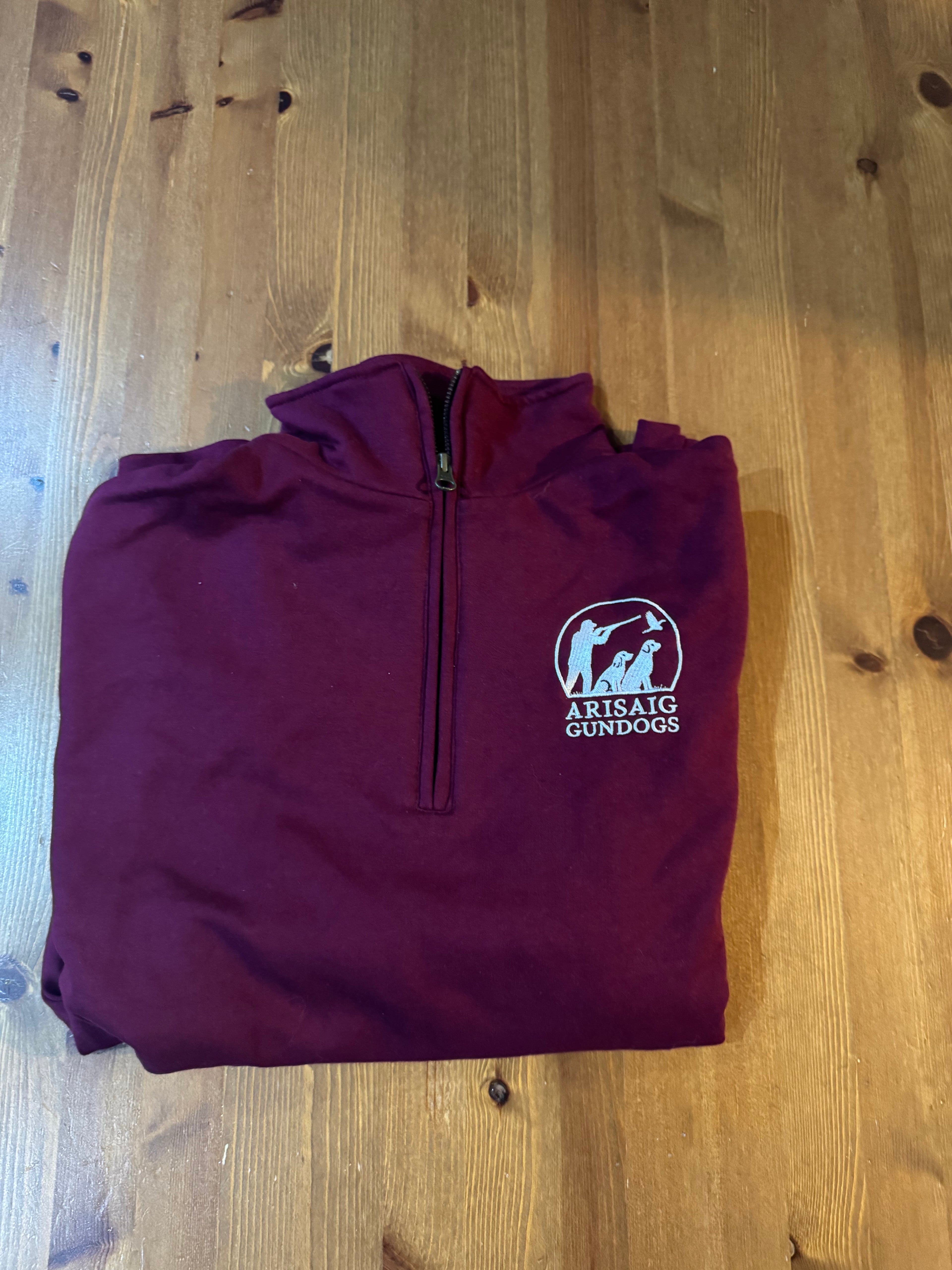 Burgundy quarter zip