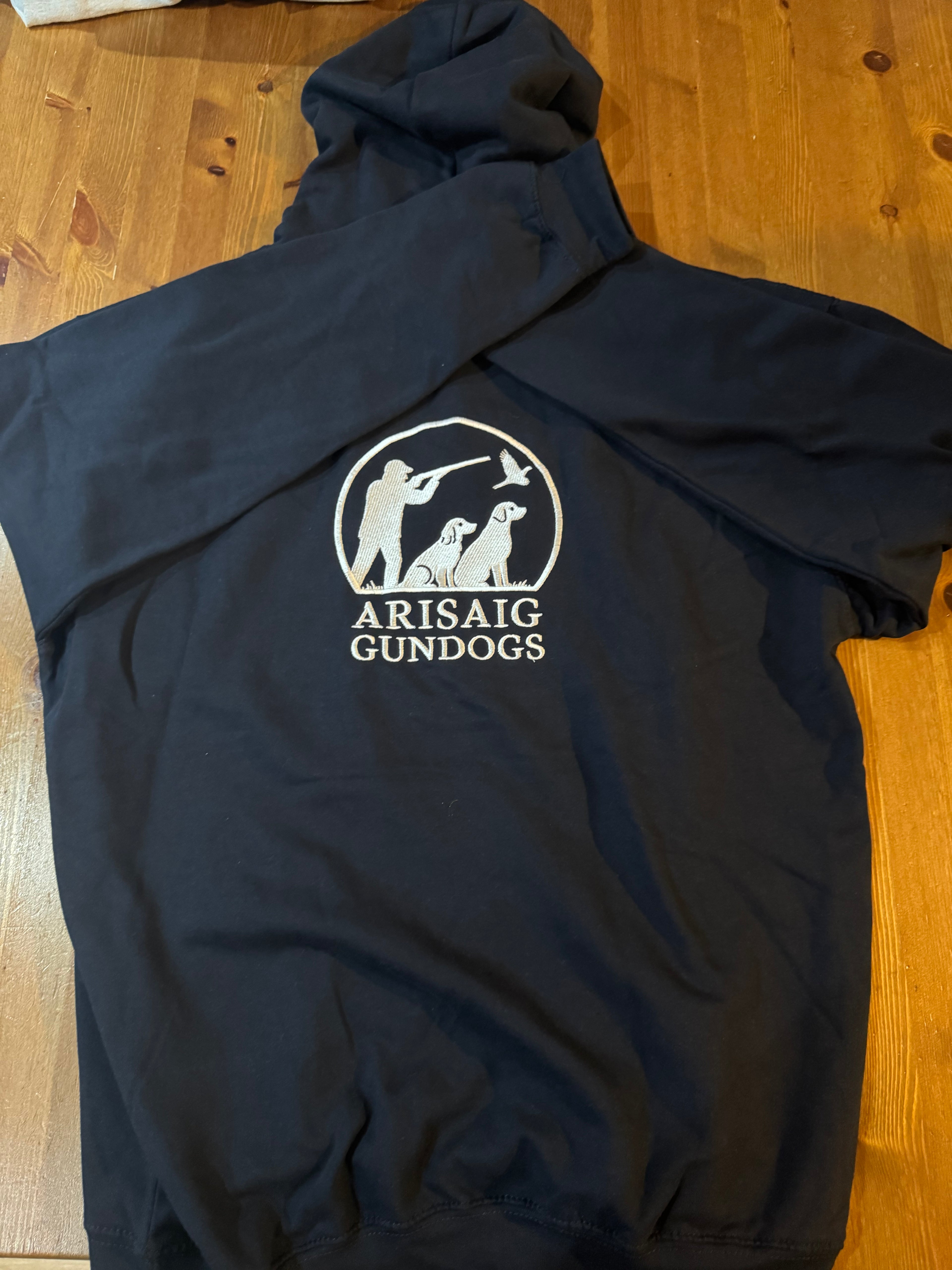 French navy blue/fire red 2 tone hoodie