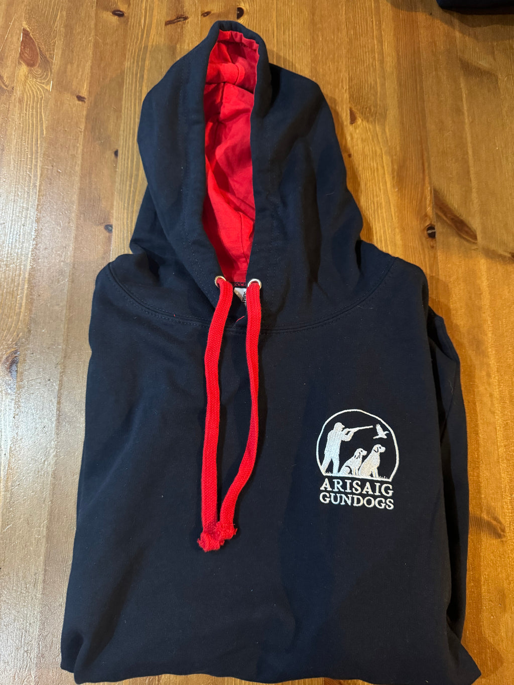 French navy blue/fire red 2 tone hoodie