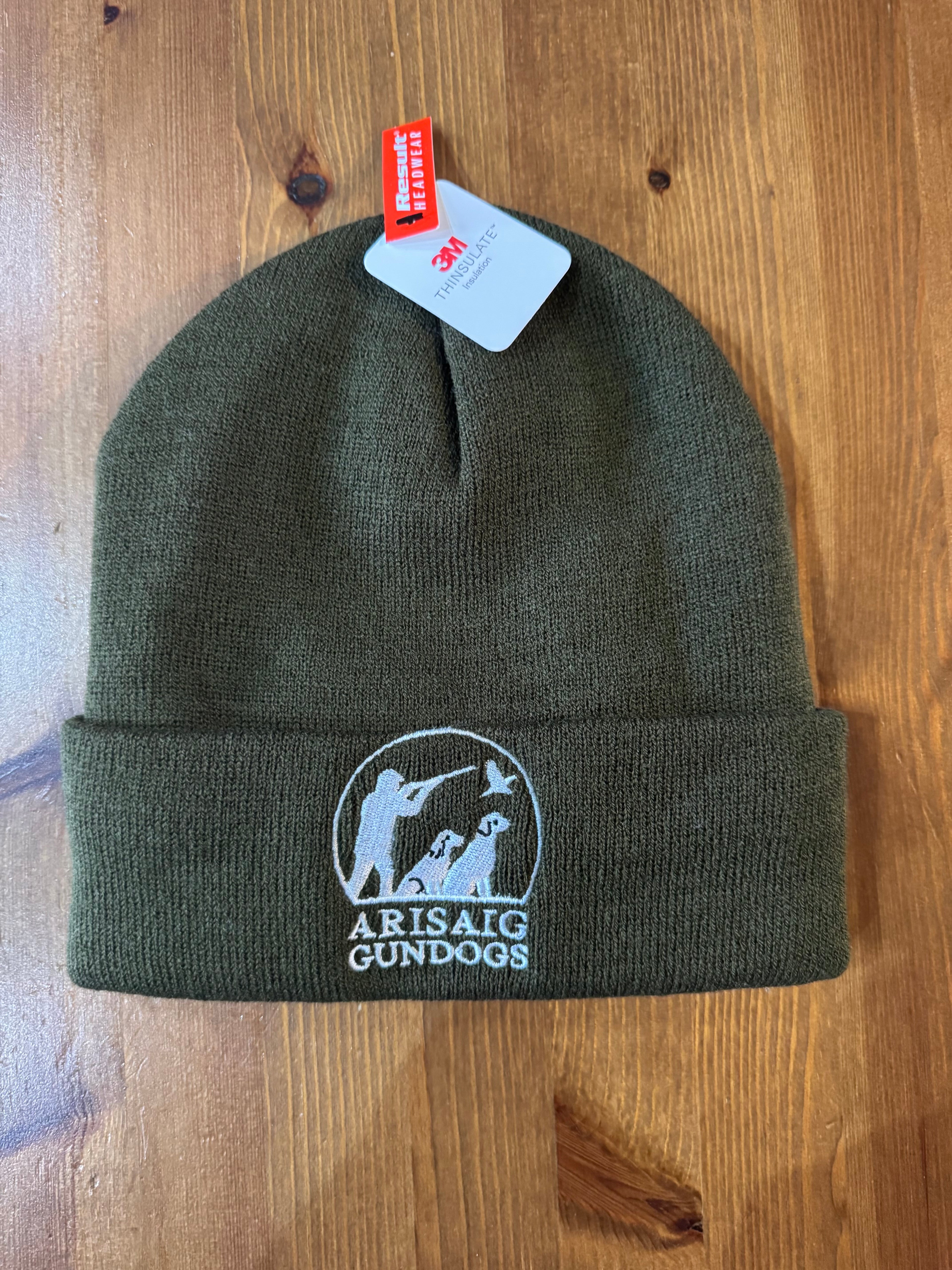 Olive green thinsulate beanie hat