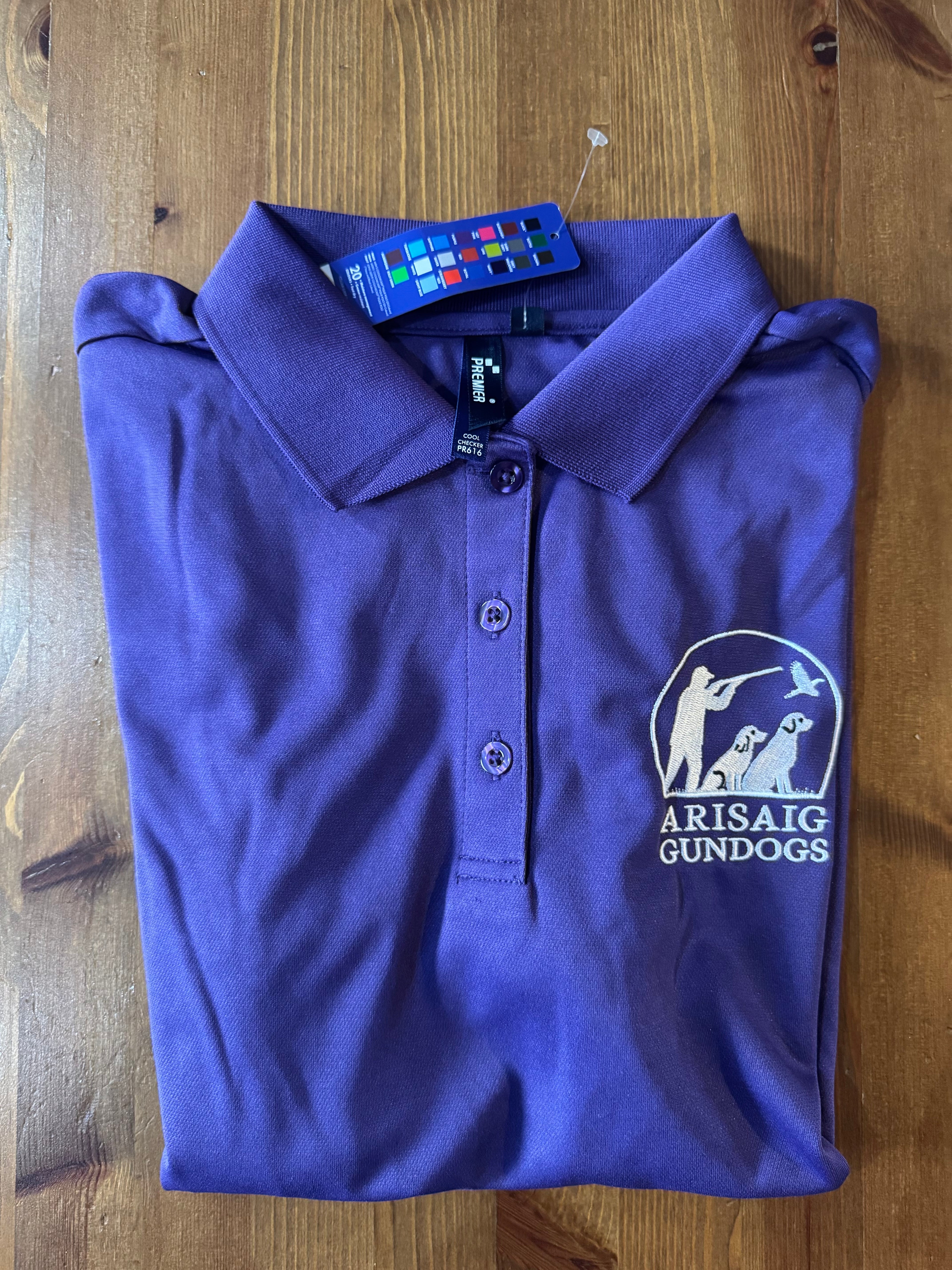 Purple womens polo shirt