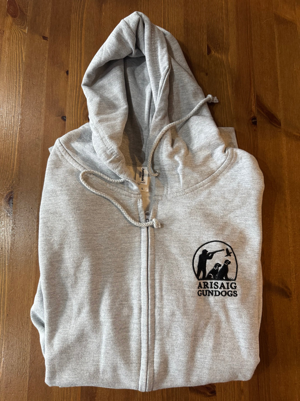 Heather grey zip up womens hoodie